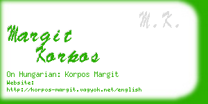 margit korpos business card